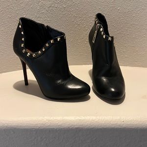 Black studded stiletto booties